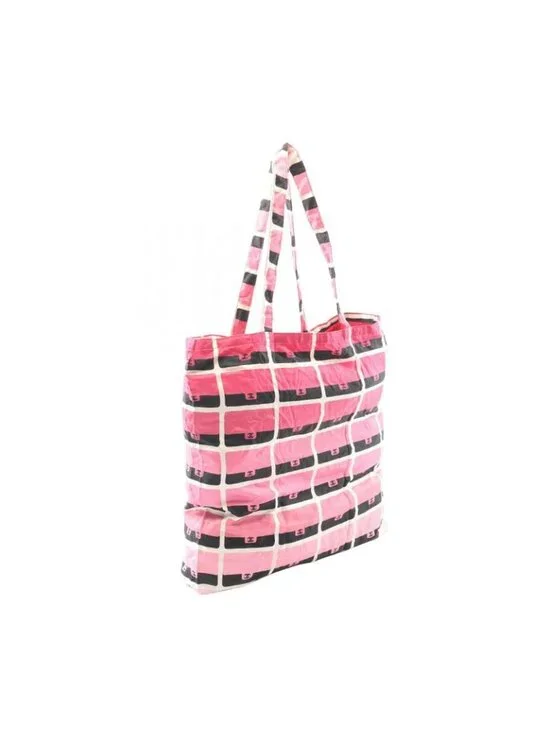 Chanel Tote Quilted Magenta Leather Fabric Eco Chain - Picture 2 of 9